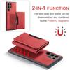 Phone Case Magnetic Detachable Wallet Card Holder Stand Cover Fit for Samsung S26 Series Red S26 Ultra