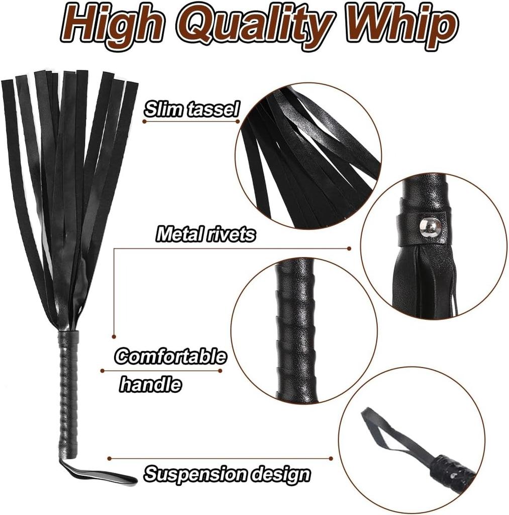 PU Leathe Whip Restraint Flogger BDSM Sex Play Bondage Whipping Slaves Punishment Spanking Whip Gay Erotic Toys for Adults Flirt