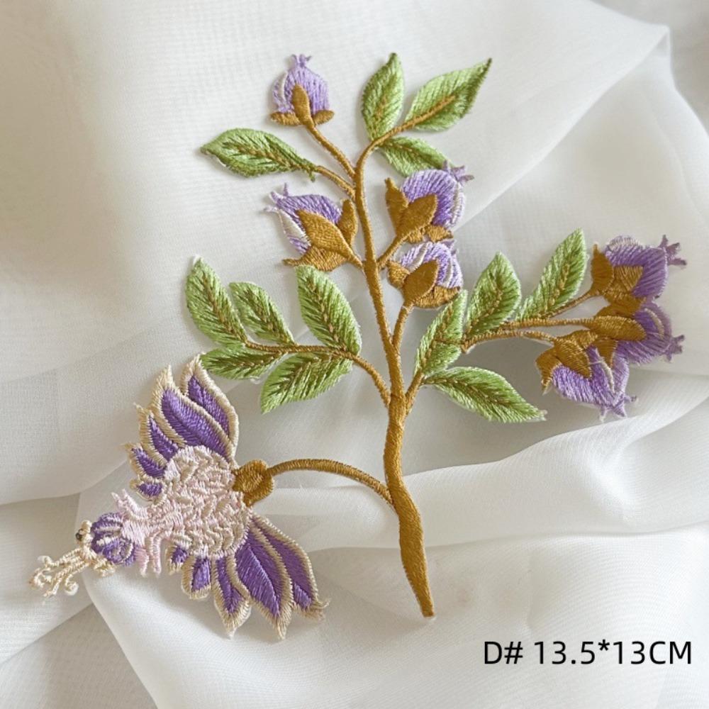 Elegant Iron-On Patches Stylish Floral Patches Decorative Embroidery Appliques  Clothing Decoration