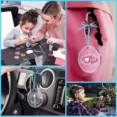 Acrylic Keychain Blanks 50Pcs/100Pcs Round Shape Keychain Blanks Bulk for DIY Keychain Crafting and Vinyl Projects