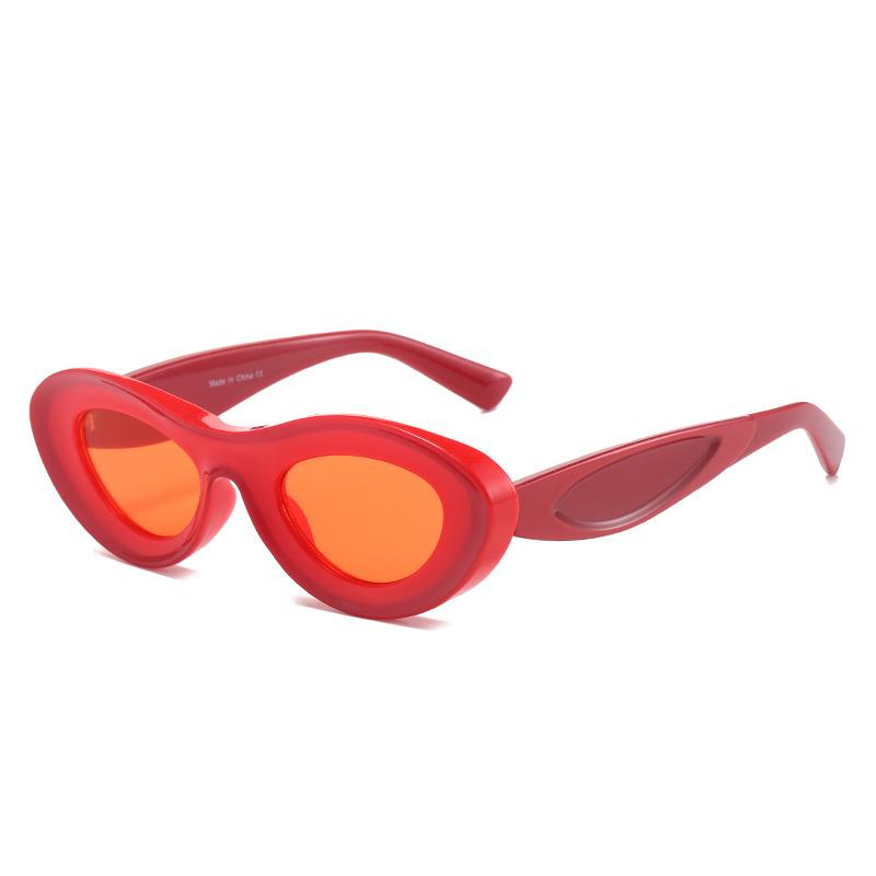 Contrast Color Glasses Trendy Personalized Small Frame Sunglasses Concave Sunglasses