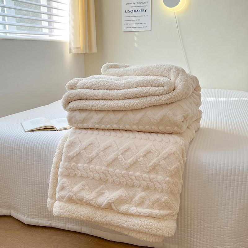 

Супермягкий плед из высококачественного шелковистого флиса с 3D-клеткой, легкое одеяло для всесезонного использования - зеленый 100x150cm бежевый