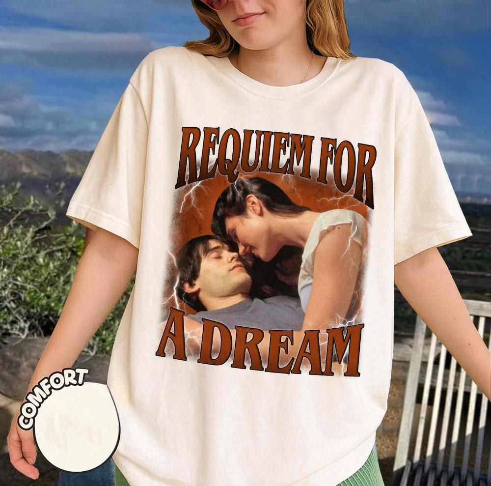Requiem for A Dream Shirt Vintage Movie Tee Clothing Graphic Short Sleeve Shirt Unisex Unisex Women AllSeason