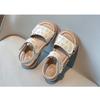 Korean Style Hollow Floral Princess Sandals, Summer Open Toe Leather Shoes for Baby Girls