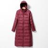 Johnature Women Hooded Zipper Warm Down White Coats Long Sleeve Slim Fashion Clothes Autumn Long Down Coats