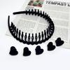 6Pcs/Set Fabric Red Black Plastic Small 2cm Hair Claw Hair Crabs for Girls With Non-Slip Teeth Hair Hoops Accessories For Women