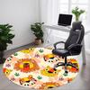 1pc Jungle Animals Carpet for Office Non-Slip, Round Carpet, Soft & Comfortable, Carpet for Office, Lightweight Round Floor Mat