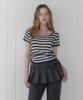 Teuwi Lilphin Shirred Square Short Sleeve Knit