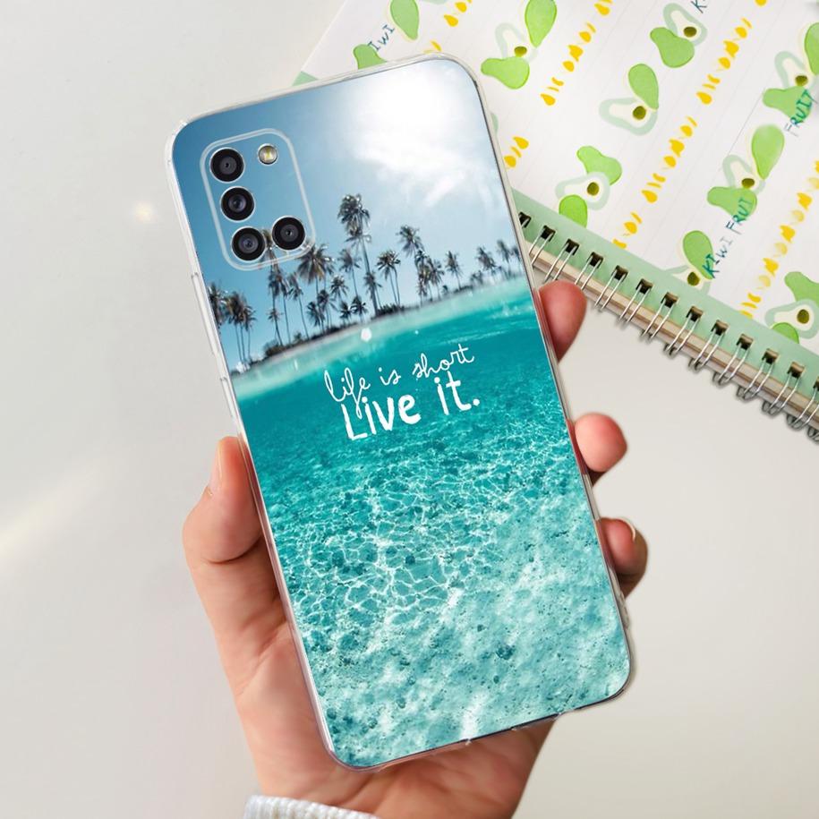 For Samsung A51 Case SM-A515F Flower Cover Fashion Silicone Soft Bumper Clear Funda For Samsung A31 A71 SM-A315F A 51 Phone Case
