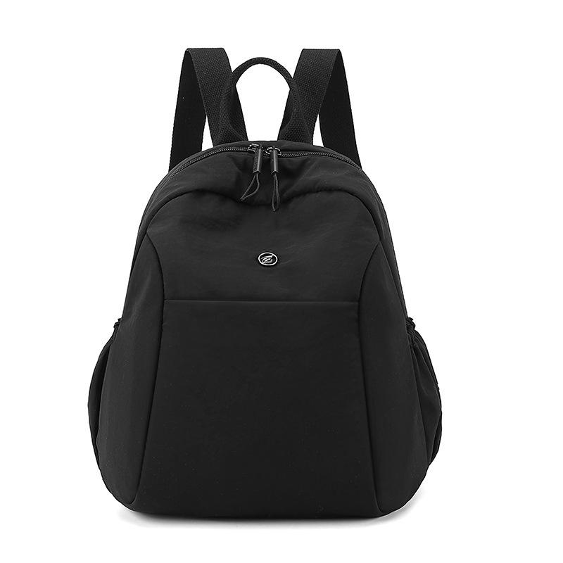Schoolbag solid color light and simple backpack new trendy texture large capacity college student class schoolbag street backpack