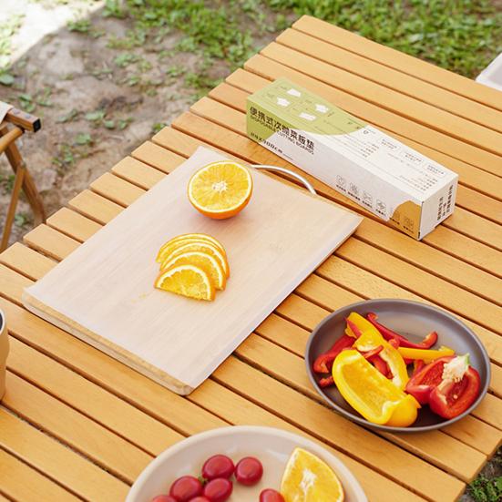 300CM/Role Venkovní Jednorázová Podložka na Krájení s Obousměrným Posuvným Řezačem Kempování BBQ Piknik Protiskluzová Podložka na Krájení Masa Zeleniny