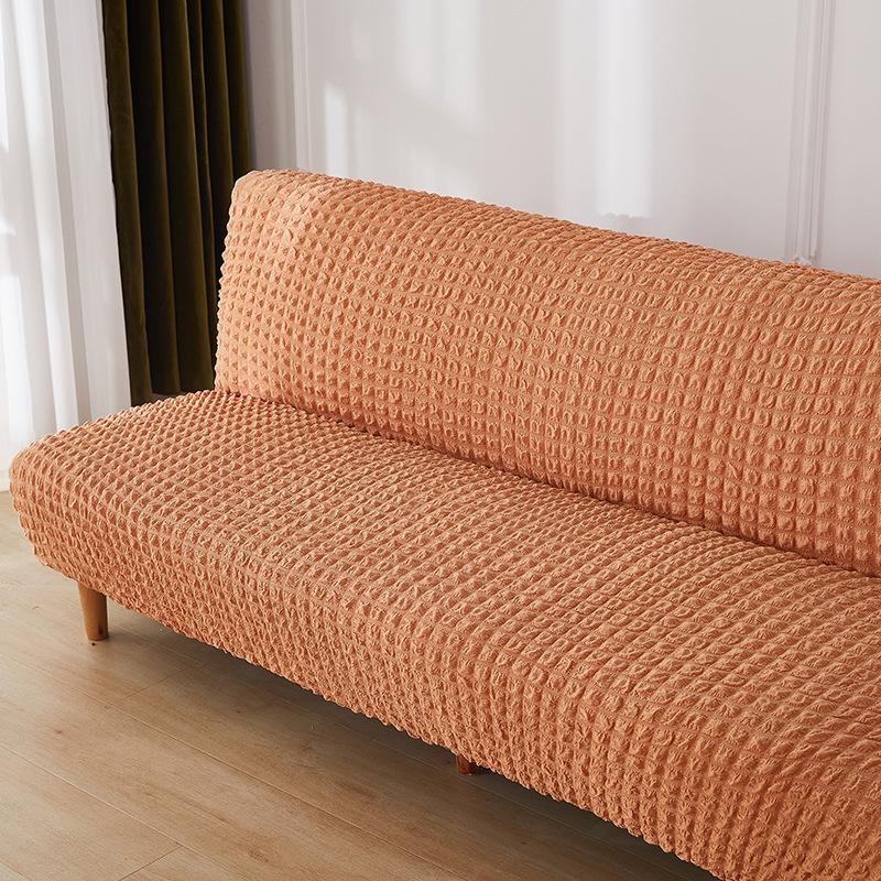 Armless Solid Foam Sofa Cover All Inclusive Elastic Couch Slipcover For Living Room Four Season Universal Dustroof Seat Cushion