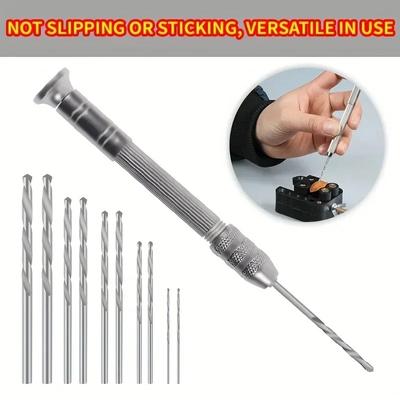 Precision Mini Hand Drill Set, Multi-functional Hand Drilling Tool for Resin, Beads, Jewelry, Model Making