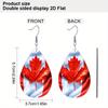 Canada Day Flag PU Earrings, Fashion Earrings, Lightweight Dangle Earrings, National Flag Gift, Canada Maple Leaf Jewelry, Party Accessories