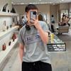 Unisex Casual Fashion Letter Print Round Neck Short Sleeve T-Shirt