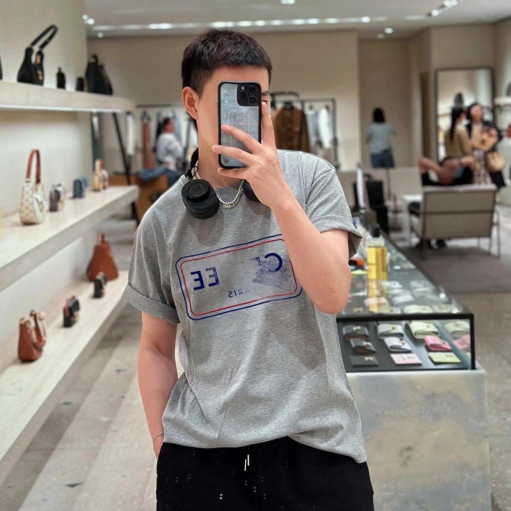 Unisex Casual Fashion Letter Print Round Neck Short Sleeve T-Shirt