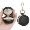 Round Portable Jewelry Storage Bag Necklace Ring Jewelry Box Storage Case With Keychain  Women