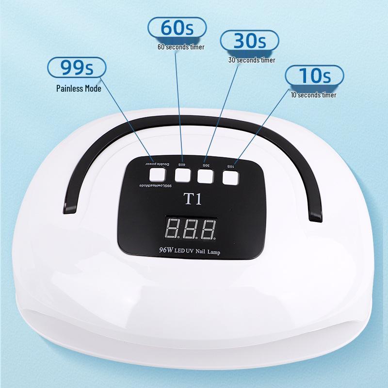 Portable Double-Hand Induction Nail Gel Curing Light for Manicures
