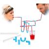 DIY Pipe Straw Kit, 30 Pcs DIY Crazy Fun Straws Connectors Novelty Straws, Create Your Own Fun & Funky Straw for Party Beverage