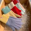 New cashmere gloves for women's winter new cashmere warm thickened cold-proof finger wool gloves tide