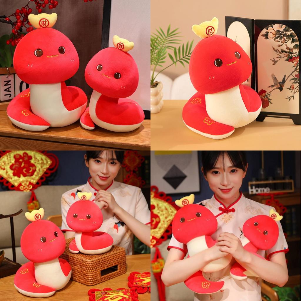 Creative 2025 Year Of The Snake Plush Toy With Ultra Soft Short Fur And Unique Design