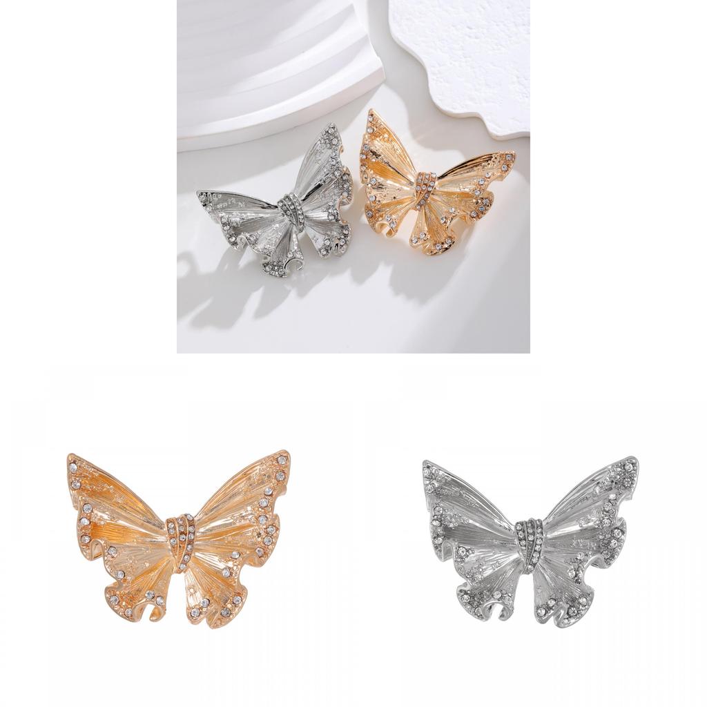 Spring 2025 Fashion Alloy Enamel Water Drilled Butterfly Brooch For Women And Men