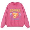 Georgia Peaches Womens Vintage Washed Cotton Sweatshirt Thin Style Casual Hoodie Autumn High Quality