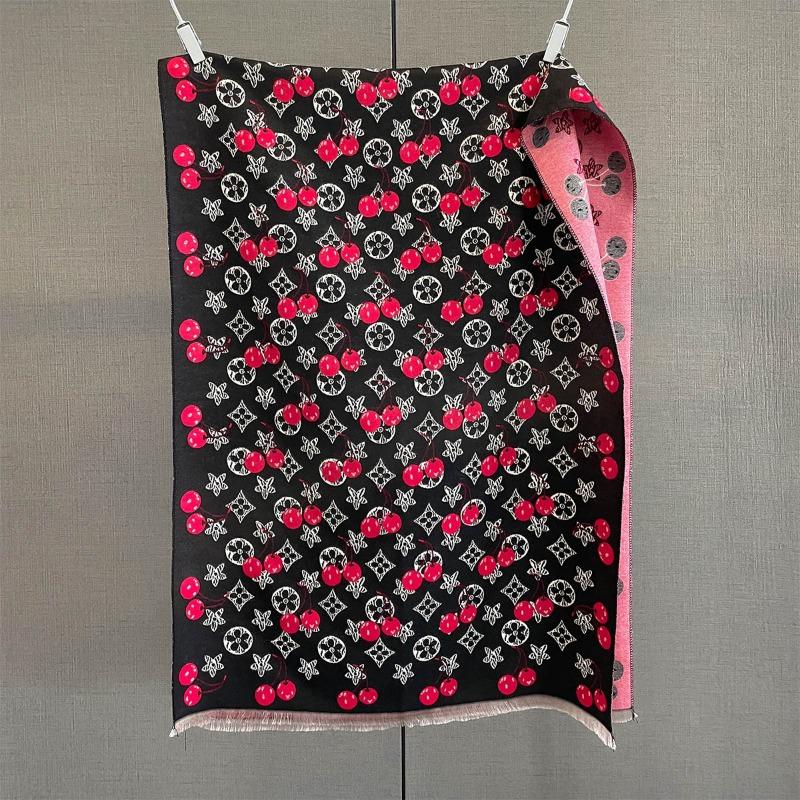 Autumn new women's fashion scarf retro splicing contrasting color cashew nut flower jacquard scarf to keep warm and cold