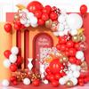 Rote Ballons Girlande Weiß Gold Rot Konfetti Ballonbogen Set Weihnachten Geburtstagsparty Hausparty Hochzeit Jubiläum Dekoration