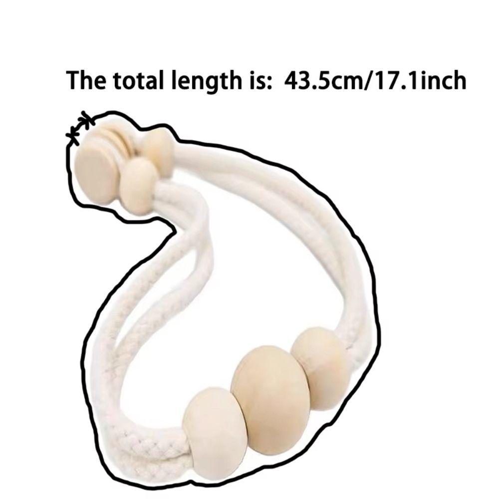 2Pcs Creative Magnetic Curtain Binding Strap Solid Wood Decorative Curtain Tiebacks Woven Curtain Clasp Home Decoration