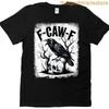 Black Crow F-Caw-F Shirt Black Bird Novelty T-Shirt Funny Moon Gothic Fcawf Adul