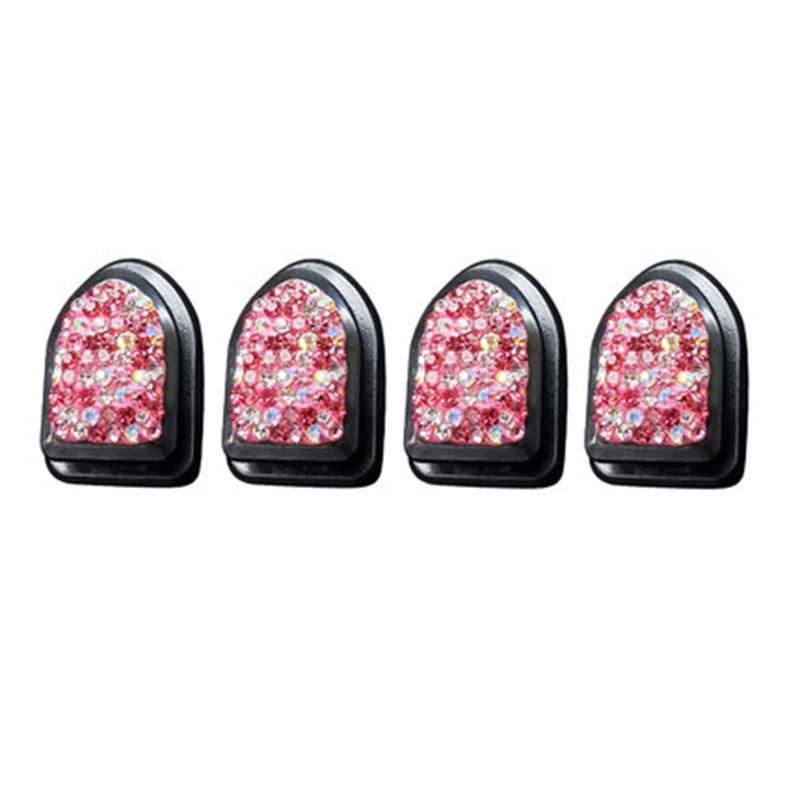 

4 шт. Многофункциональные крючки с бриллиантовыми кристаллами, держатель для подвесной сумки в автомобиль, украшение, крючок, универсальные креативные аксессуары для интерьера автомобиля