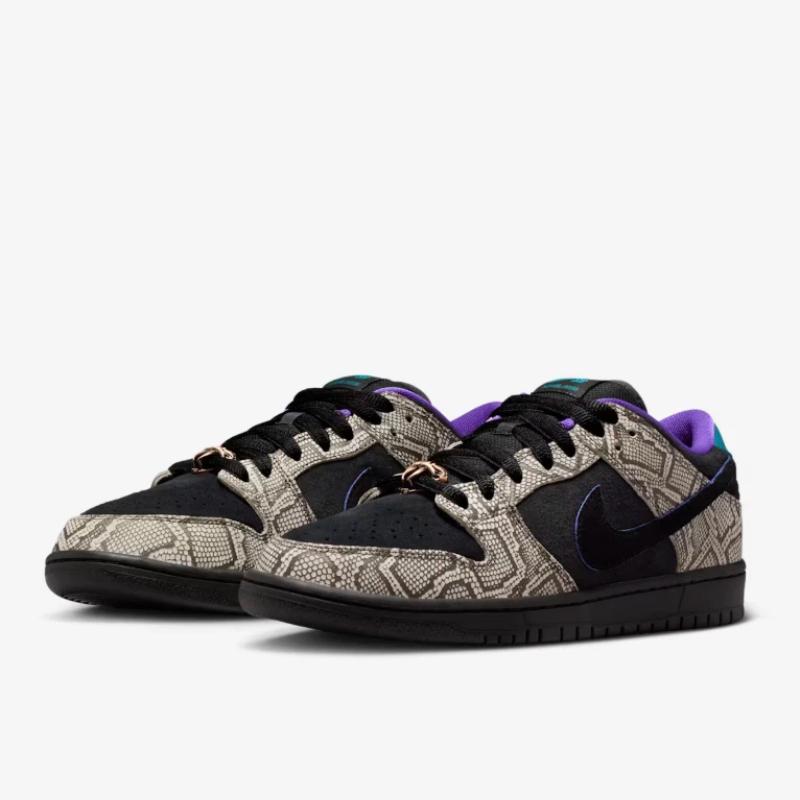 Dashawn Jordan x Nike Dunk Low SB Copperhead Men Sneakers Black String Bright-Spruce IB6208-200
