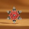 Versatile Rhinestone Pin Zinc Zinc Alloy Decorative Brooches Casual Christmas Snowflake Brooch  Winter