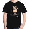 Fashion Tops  Tshirt New Arrival Goods Little Cat In Cup Graphic T Shirts High Quality Short Sleeve Tee Cotton Printed Tshirt
