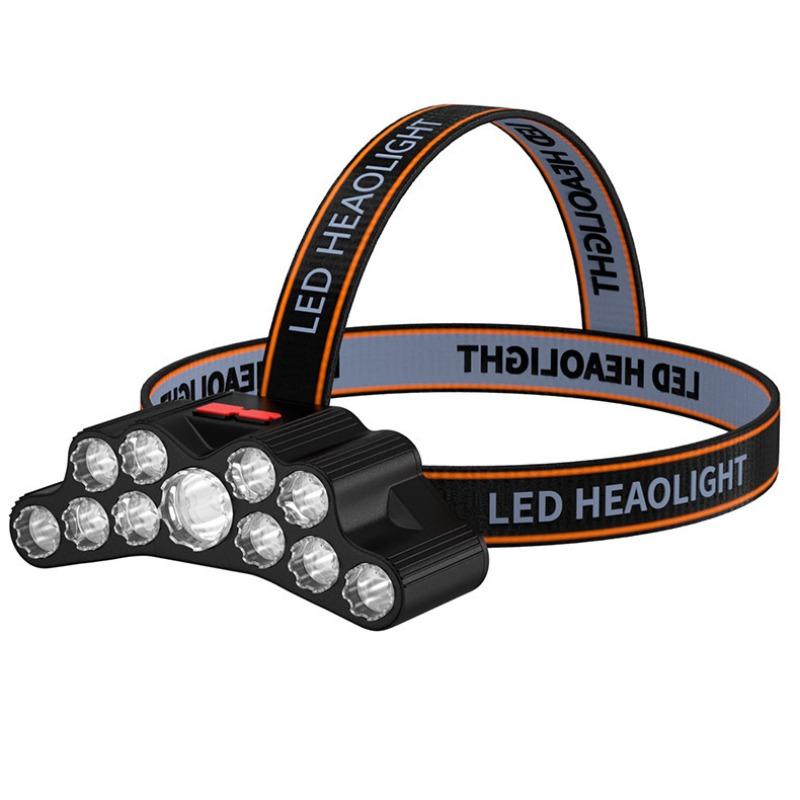 11LED Super Bright Rechargeable Headlamp: Long Battery Life for Night Running, Cycling, Fishing & Outdoor Sports