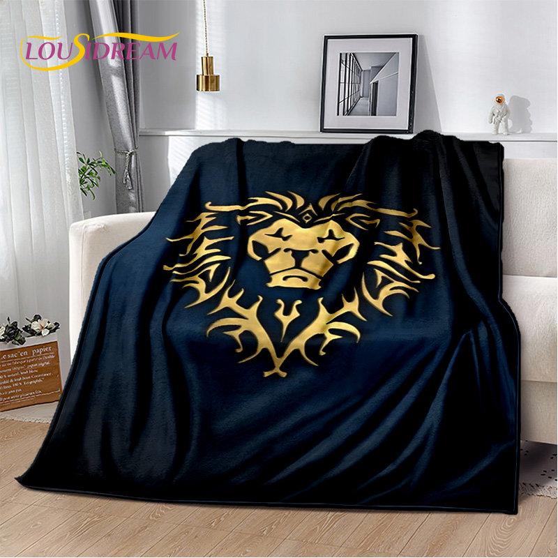 World of Warcraft, WOW, Game Gamer, weiche Plüschdecke, Flanelldecke, Überwurfdecke für Wohnzimmer, Schlafzimmer, Bett, Sofa, Picknick-Abdeckung