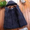 Winter Cotton Clothes Men's Medium and Long Thermal Cotton-padded Clothes with Fleece and Thickened Jackets, Loose Middle-aged and Young People
