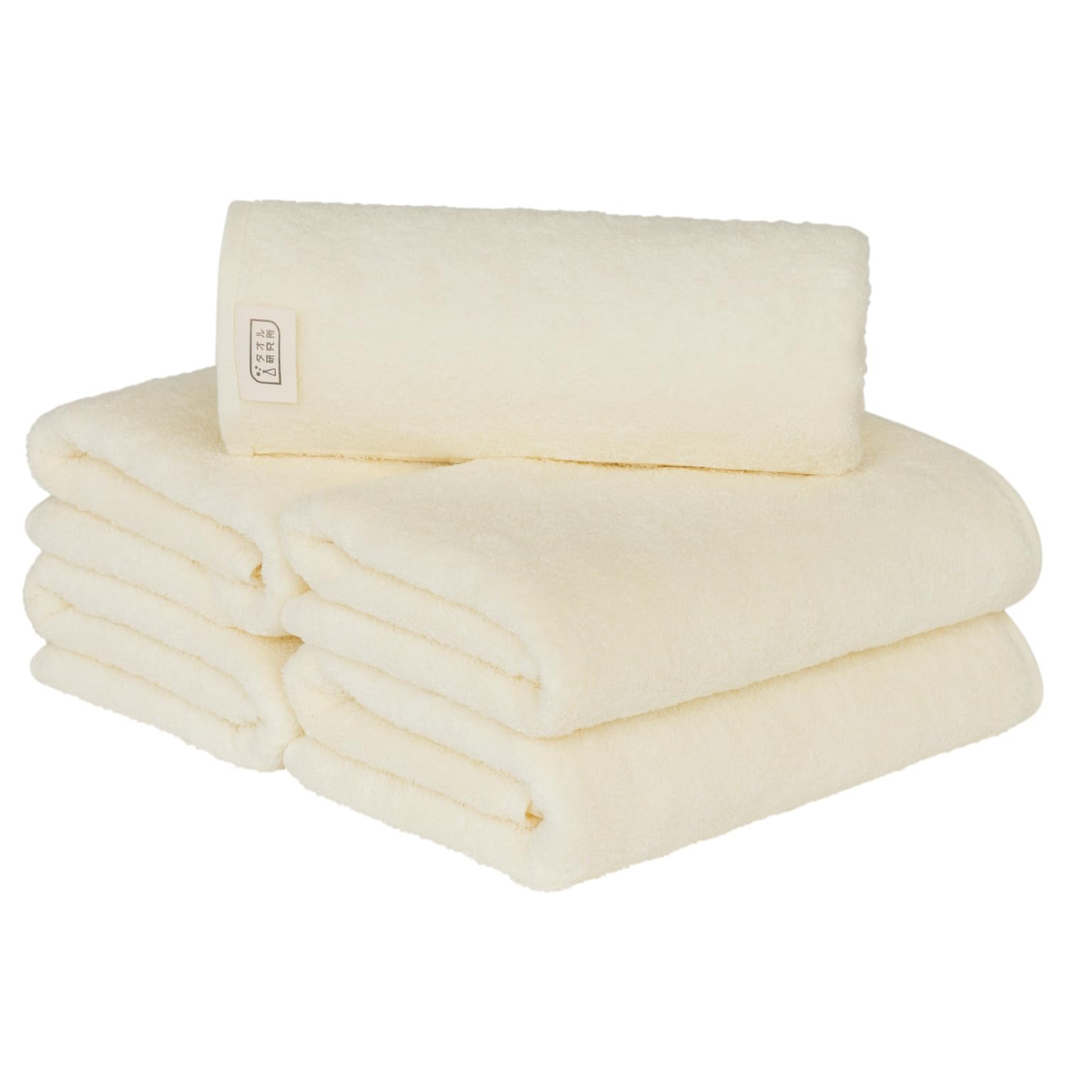 

Towel Laboratory Mini Bath Vanilla Set of Standard Medium Low Fast JapanTechnology [Everyday Simple] #001 Towels, White, 5, Type, Weight, Lint,