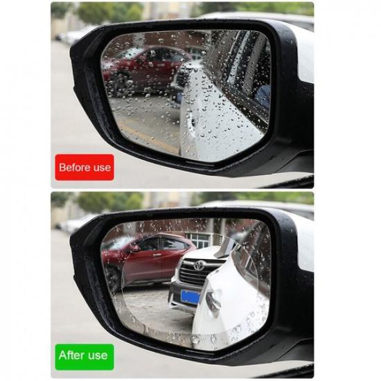 2PCS Car Rear View Mirror Film Rainproof Anti-Fog Hydrophobic Protective Sticker