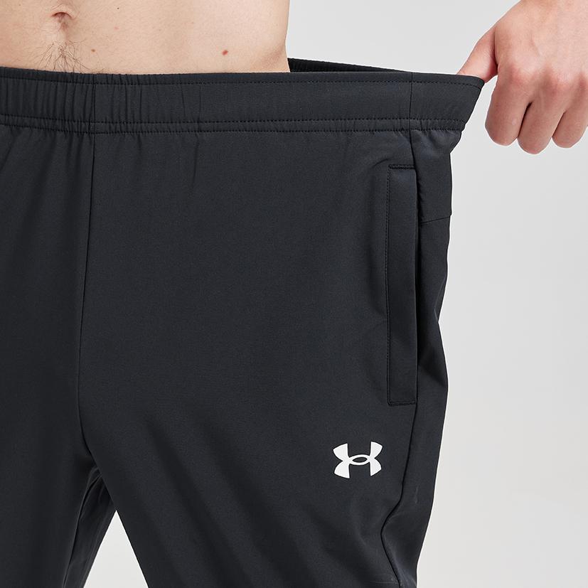 Under Armour Pantalones Deportivos de Punto Cómodos Versátiles con Cordones y Logo de Pierna Recta Holgados para Hombre Negro 25500705-001