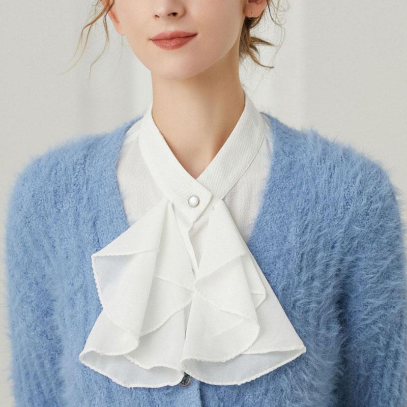 New Fake Collars For Women Checker Lapel Detachable Collar Shirt Lace Stand False Collar Woman Removable Tie Nep Kraagie