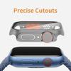 Glass+case+Strap For Apple Watch Band 44mm 45mm 41mm 40mm Magnetic Buckle Silicone Bracelet+cove iWatch Series 8 Se 7 6 5 4