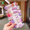 14-Piece Korean Style Cartoon Fruit Hair Clip Set for Kids