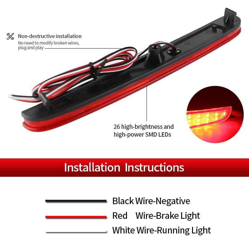2PCS 12V LED Red Rear Fog Lamp Bumper Light For 2025-2025 Honda N-Box LED Rear Bumper Reflector Light Brake Lamp Car Accessories