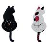 3D Cat Wall Clocks Silent Call Clock with Swing Tail Pendulum for Living Room Bedroom Kitchen