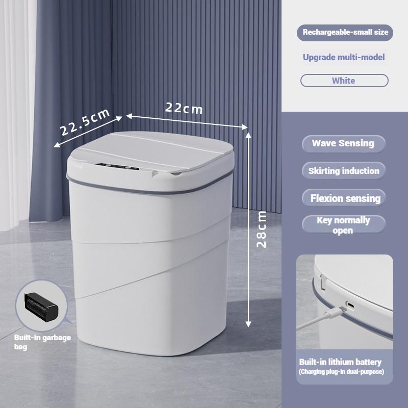 

16-літровий автоматичний сенсорний кошик для сміття електричний смітник водонепроникний кухонний сміттєвий кошик індукційний контейнер для сміття для ванної кімнати Charging
