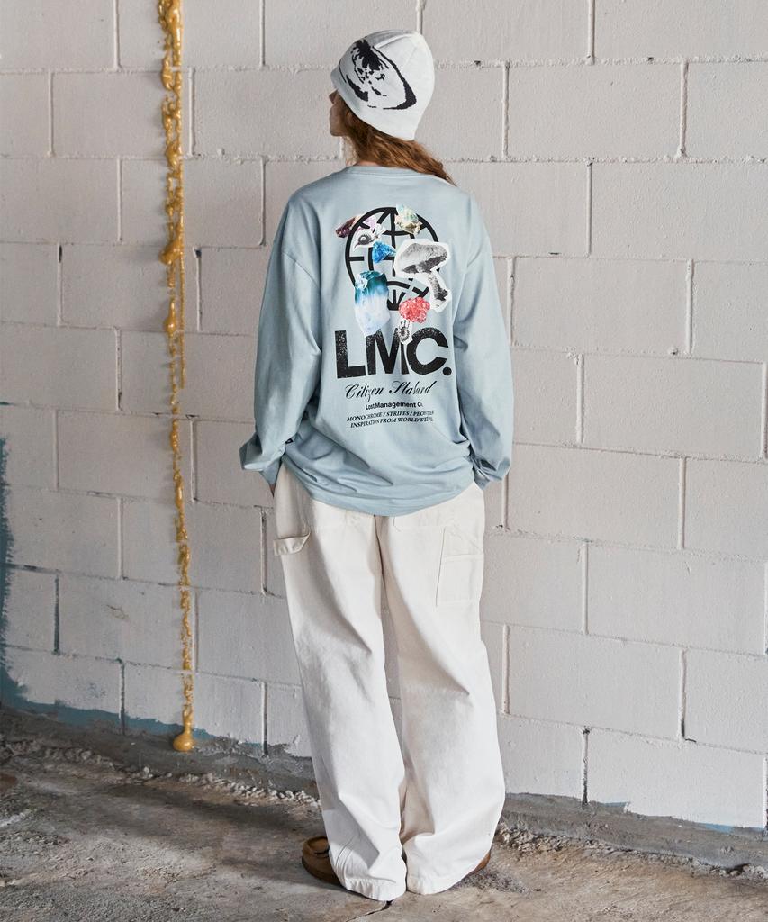 LMC Stone Globe Long Slv Tee White