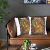 Zodiac (Original Version), By Alphonse Mucha (1896) Original Colors 2 Pcs Square Pillowcase Pillow Cover Cushion Throw Pillow