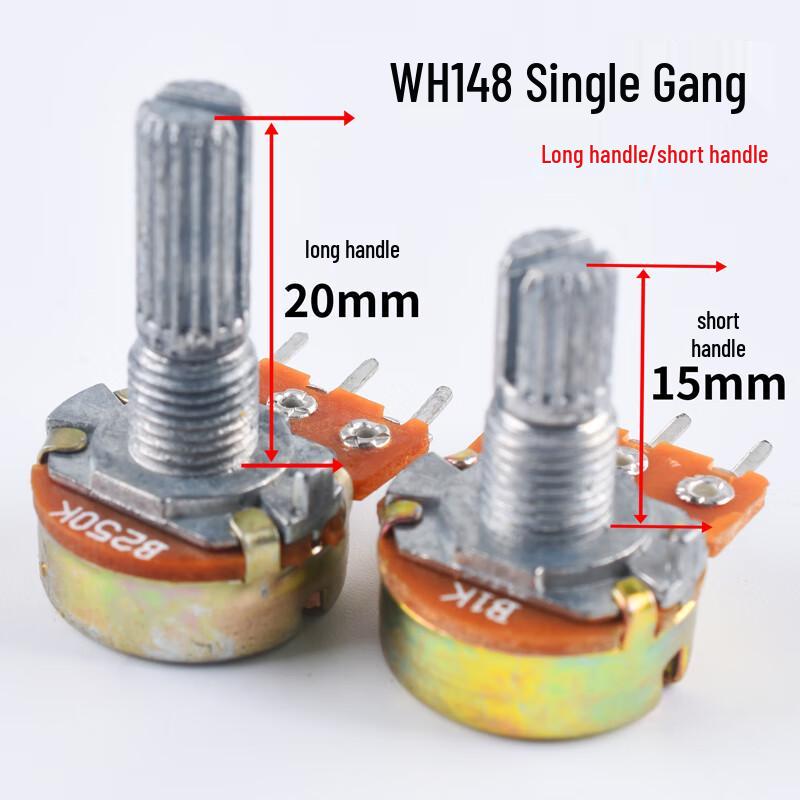 WH148 B20K Single Gang Audio Potentiometer